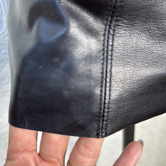 Antonio Melani | Black Leather Sleeveless Top - Picture 9 of 11